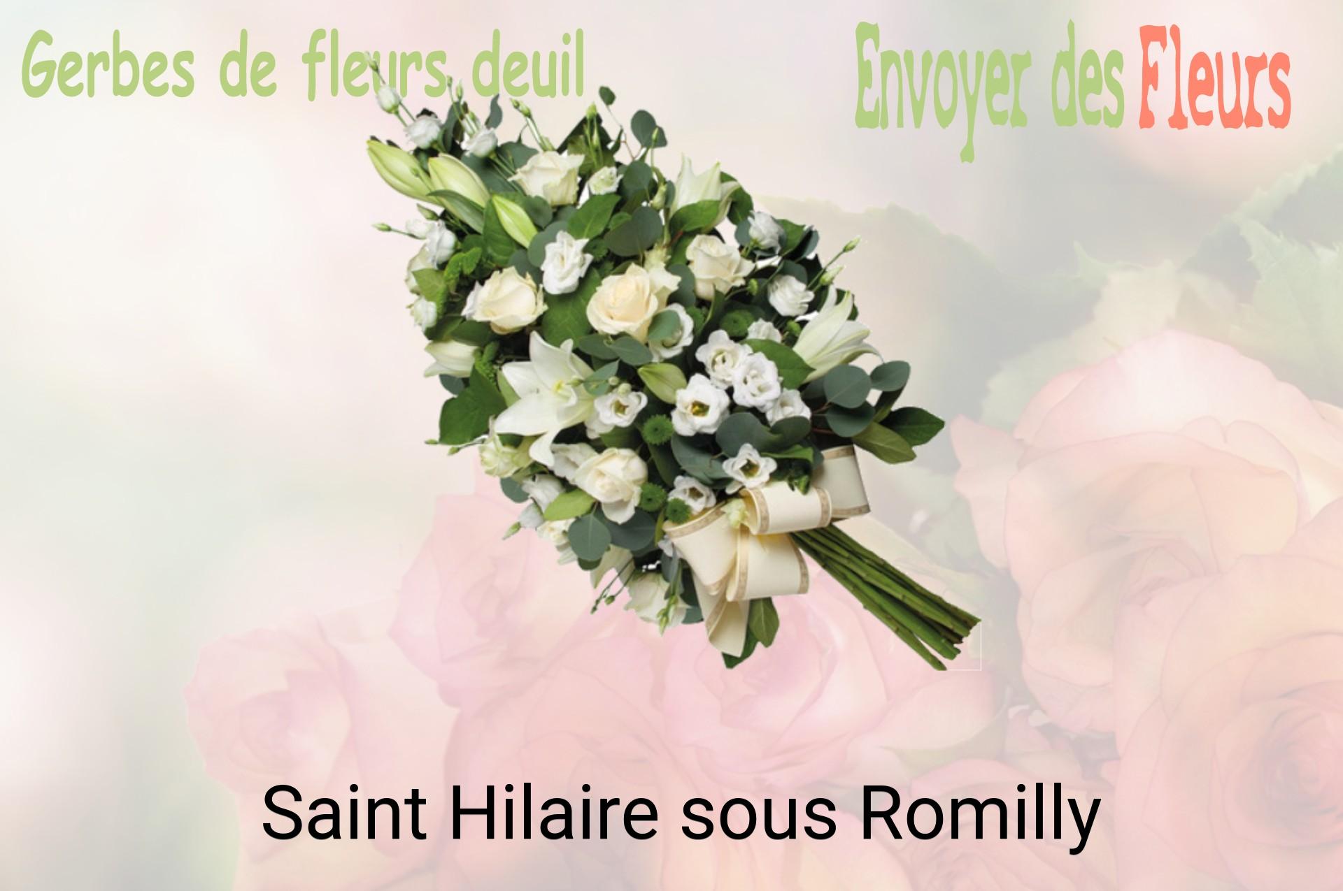 Gerbe de fleurs de deuil livrée à Saint-Hilaire-sous-Romilly